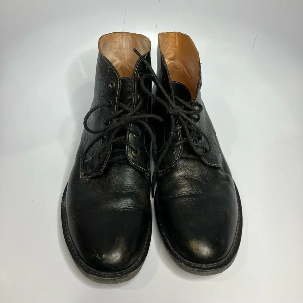Bed Stu Hoover Chukka‎ boots black leather lace up boots size 10.5